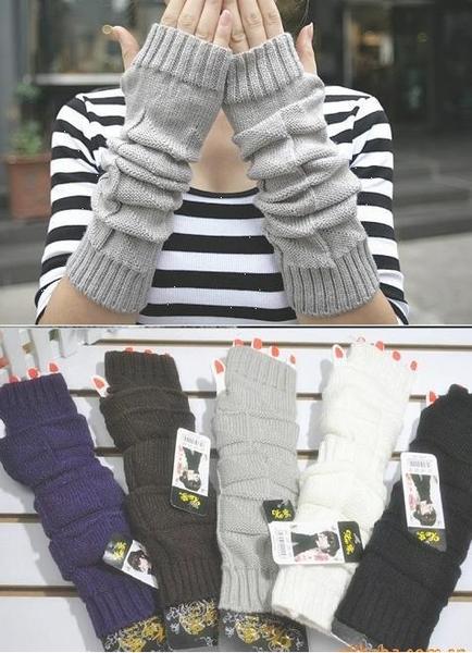 韓國修飾手臂露指造型長手套