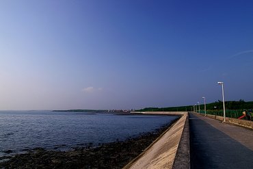 這就是海堤道路的視野，是不是很遼闊很舒暢