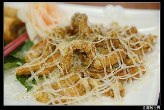 澎湖星月灣餐廳民宿菜色：鹹酥咖哩軟絲
