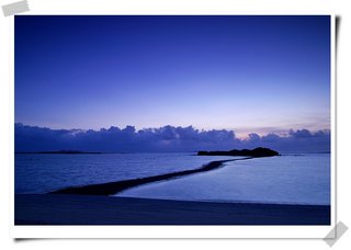 退潮時的踏浪步道與日出