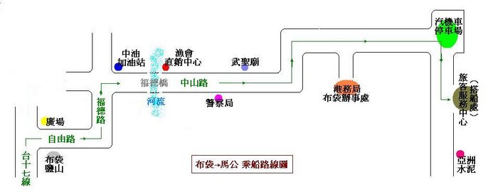 1.布袋至馬公乘船路線圖