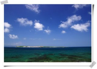 從石滬群的岸邊高地遠眺將軍島