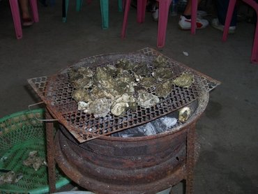 活動場地在海上箱網養殖區，搭船從岸邊過來約莫十分鐘船程