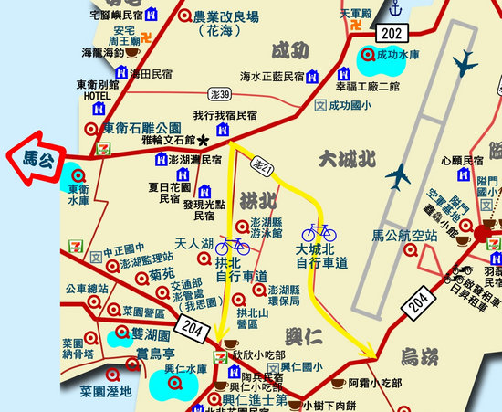 游泳池與棒球壘球練習場地圖
