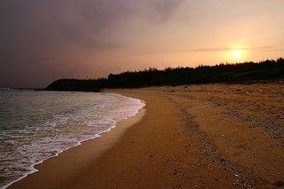 後灣沙灘夕陽