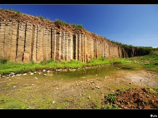 大菓葉柱狀玄武岩因為出土較晚，受風化崩落的程度也較不明顯